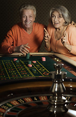 Image showing Senior couple  in casino