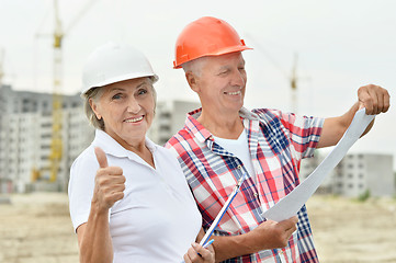 Image showing senior couple in under construction