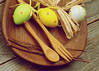 Image showing Easter Table Setting