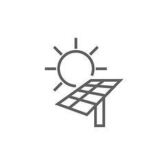 Image showing Solar energy line icon.