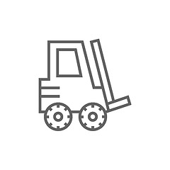 Image showing Forklift line icon.