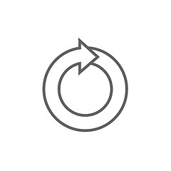 Image showing Circular arrow line icon.