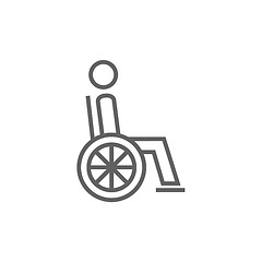 Image showing Disabled person line icon.