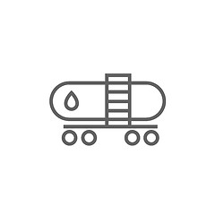 Image showing Oil tank line icon.