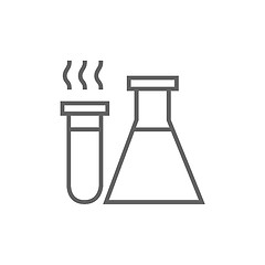 Image showing Laboratory equipment line icon.