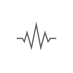 Image showing Sound wave line icon.