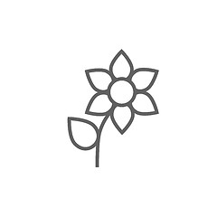 Image showing Flower line icon.