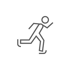 Image showing Speed skating line icon.