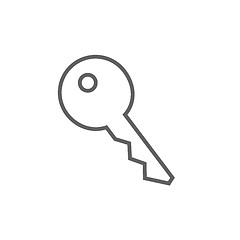 Image showing Key for house line icon.