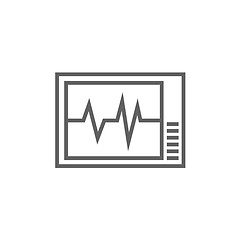 Image showing Heart monitor line icon.