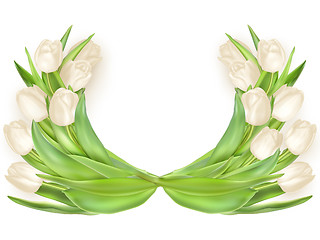 Image showing Tulips decorative background. EPS 10