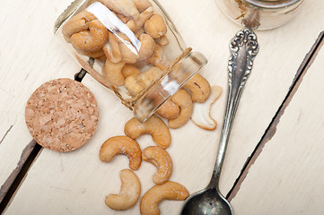 Image showing cashew nuts on a glass jar 