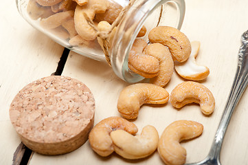 Image showing cashew nuts on a glass jar 