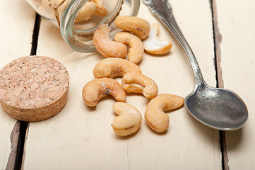 Image showing cashew nuts on a glass jar 