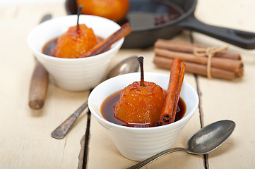 Image showing poached pears delicious home made recipe 