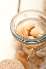 Image showing cashew nuts on a glass jar 