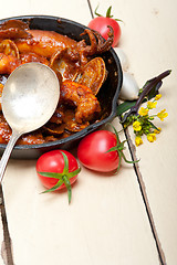 Image showing fresh seafoos stew on an iron skillet