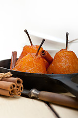 Image showing poached pears delicious home made recipe 