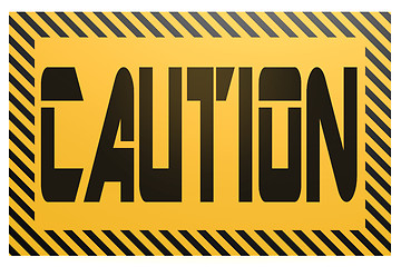 Image showing Banner with caution word
