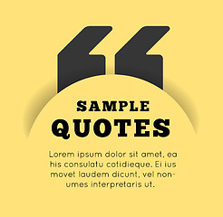 Image showing Quote blank template on yellow background. 