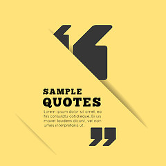 Image showing Quote blank template on yellow background. 