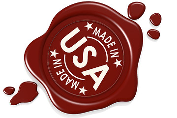 Image showing Made in USA label seal isolated