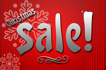 Image showing Christmas Sale combine by sparkle star