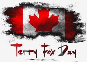 Image showing Flag of Canada for Terry Fox Day