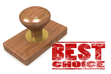 Image showing Best choice wooded seal stamp