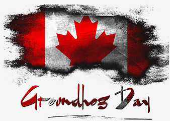 Image showing Flag of Canada for Groundhog Day 