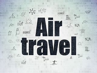 Image showing Vacation concept: Air Travel on Digital Paper background