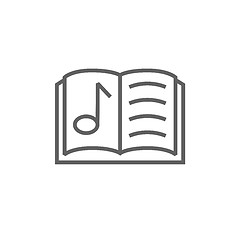 Image showing Music book line icon.