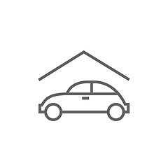 Image showing Car garage line icon.