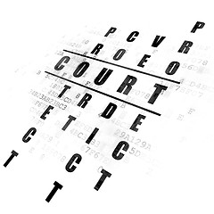 Image showing Law concept: Court in Crossword Puzzle