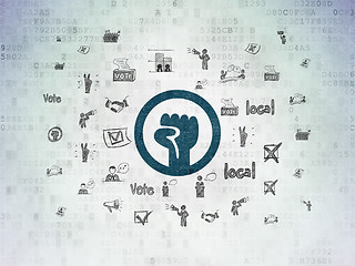 Image showing Political concept: Uprising on Digital Paper background