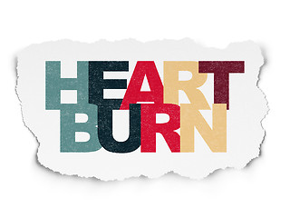 Image showing Healthcare concept: Heartburn on Torn Paper background