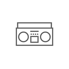 Image showing Radio cassette player line icon.