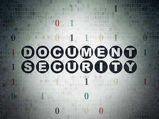 Image showing Safety concept: Document Security on Digital Paper background