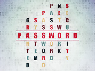 Image showing Safety concept: Password in Crossword Puzzle