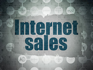 Image showing Marketing concept: Internet Sales on Digital Paper background