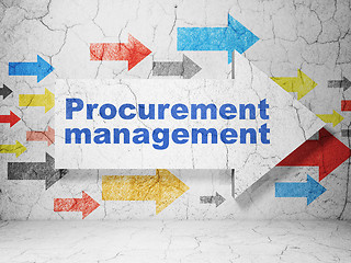 Image showing Business concept: arrow with Procurement Management on grunge wall background