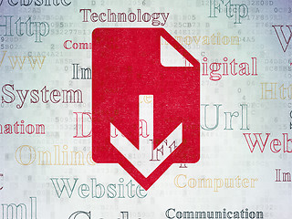 Image showing Web design concept: Download on Digital Paper background