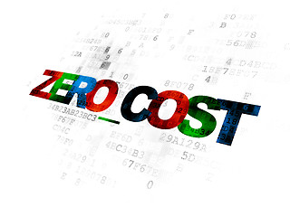 Image showing Business concept: Zero cost on Digital background