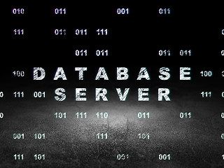 Image showing Software concept: Database Server in grunge dark room