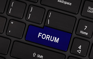 Image showing Blue button - Forum