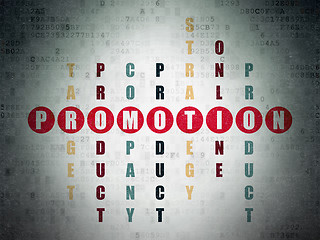 Image showing Marketing concept: Promotion in Crossword Puzzle