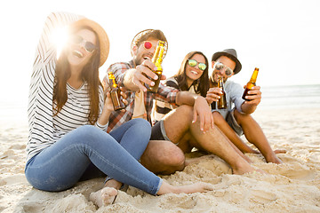 Image showing Summer is better with a cold beer