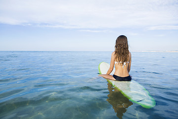 Image showing Surfer girl