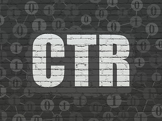 Image showing Finance concept: CTR on wall background