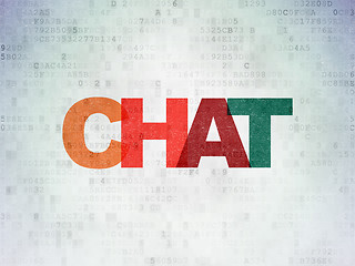 Image showing Web development concept: Chat on Digital Paper background
